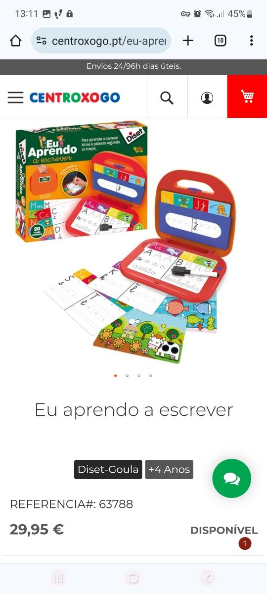 Jogo "Eu Aprendo a Escrever" marca Diset