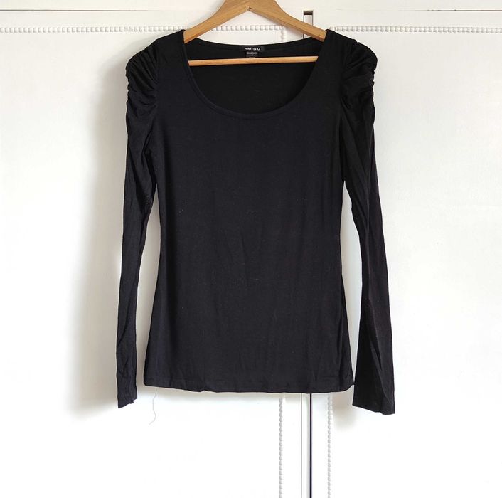 Bluzka top Amisu S 36 czarna wiskoza