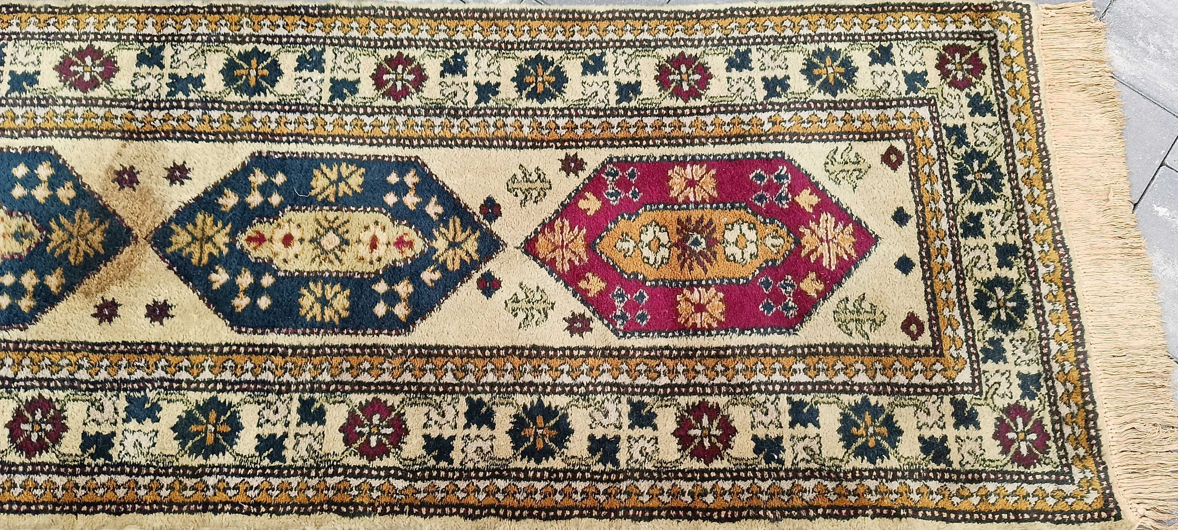 Perski dywan wełniany chodnik 283 x 77 cm wełna chodnik