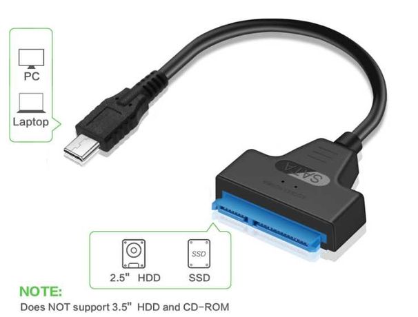 Перехідник, адаптер USB Type-C ->SATA 2.5" HDD диск через USB 3.0