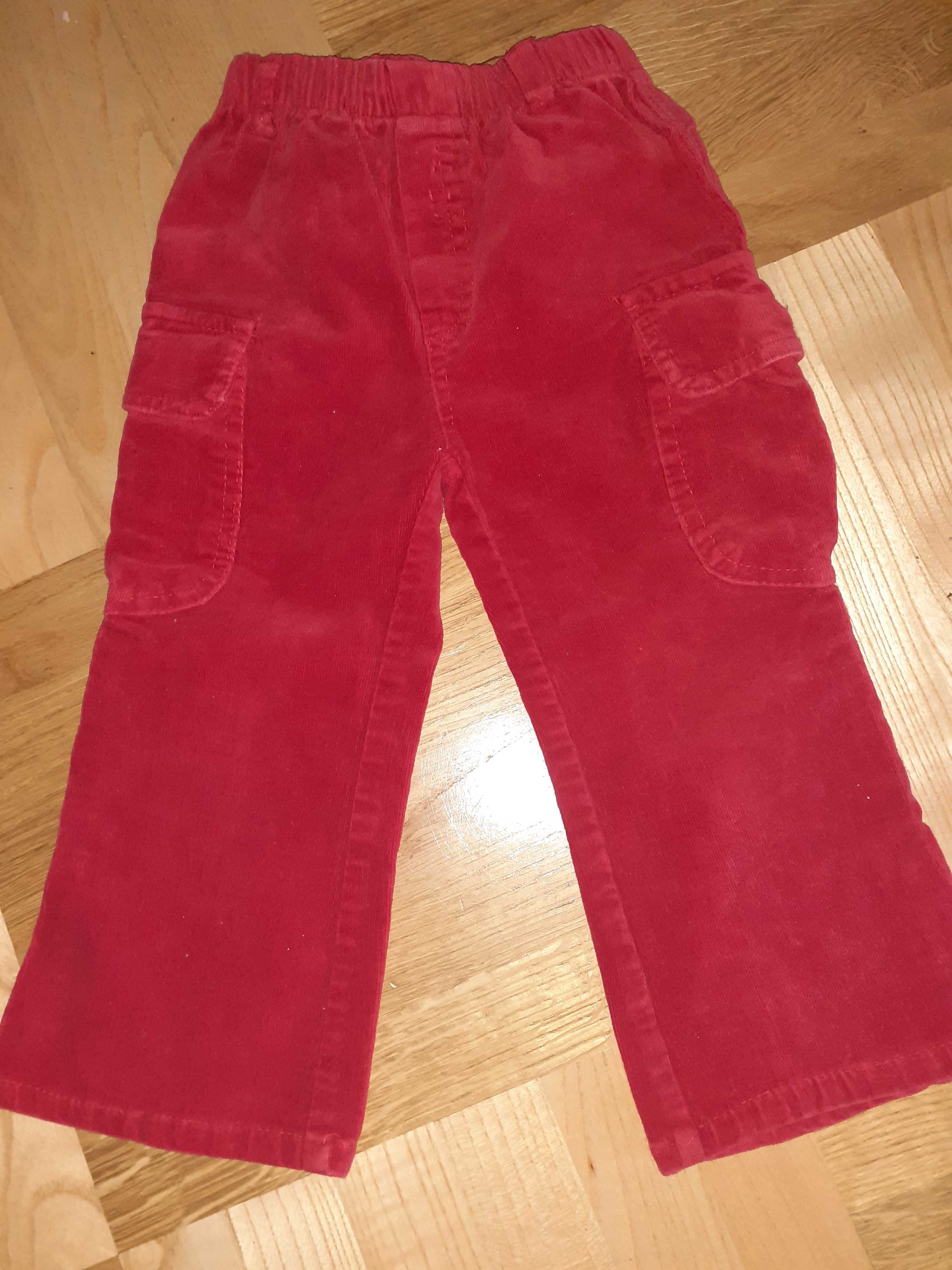 Spodnie + żakiet / komplet sztruksowy 2-3 latka