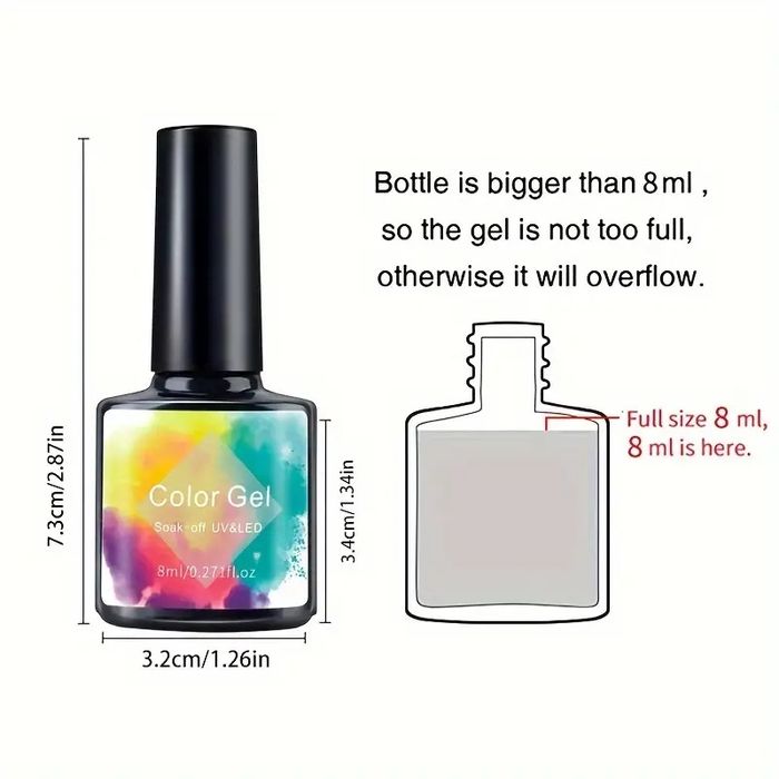 Lakier do paznokci efekt kocie oko 9D 5szt 8ml O591