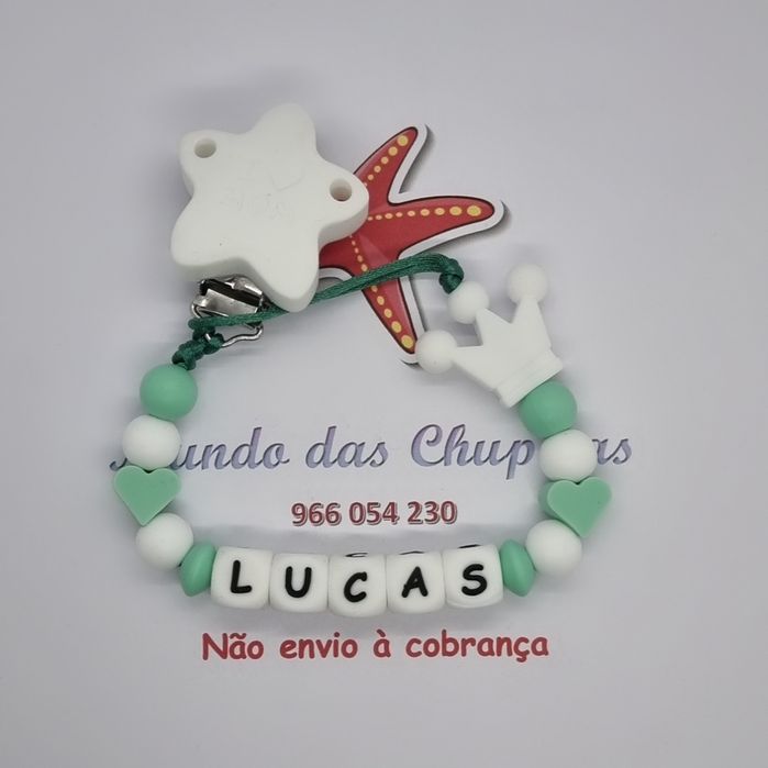 Prende xuxas silicone bebé chupeta