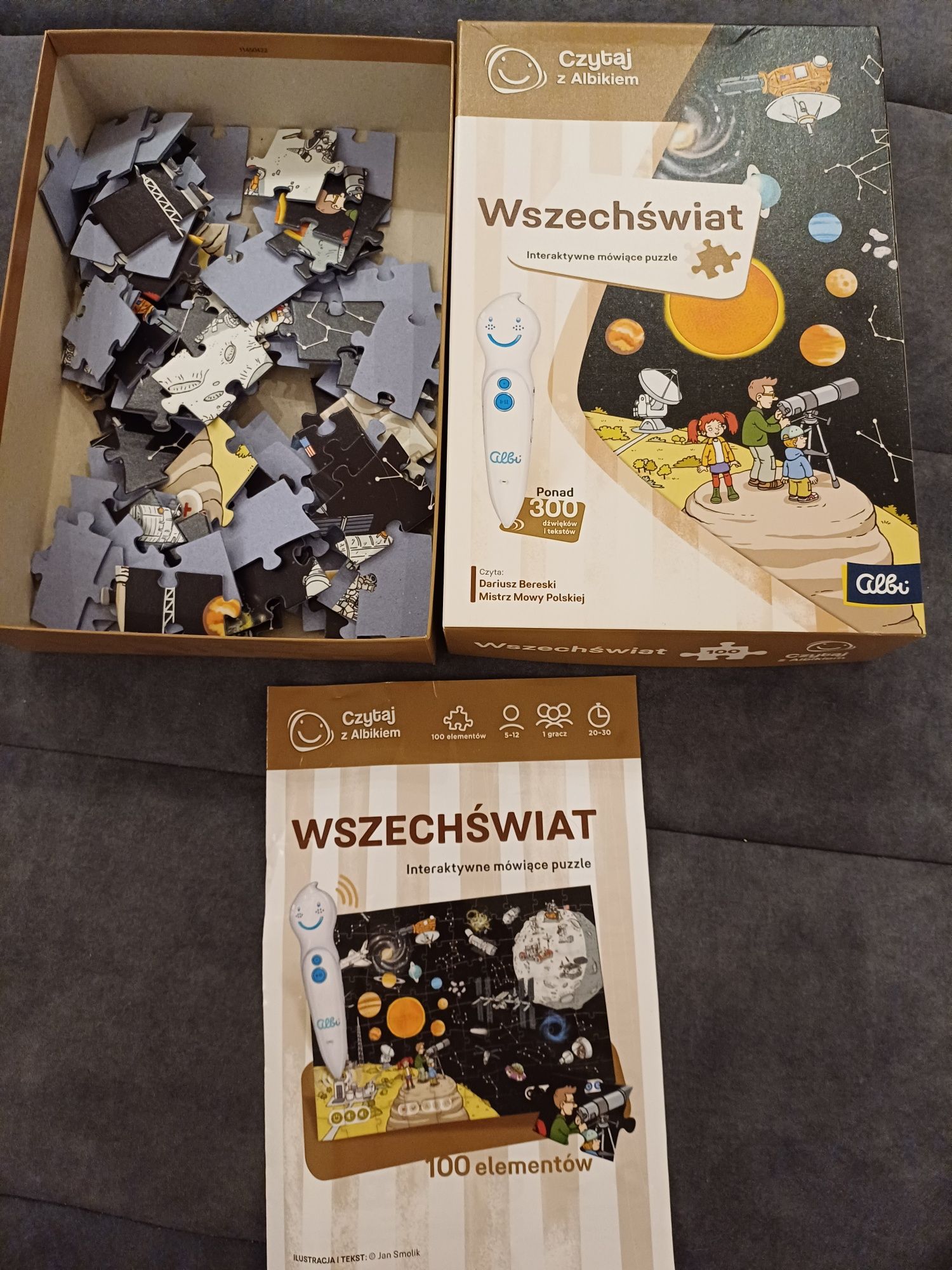 Puzzle interaktywne Wszechświat,  Czytaj z Albikiem
