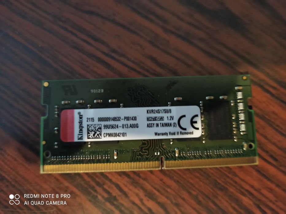 Memória RAM SODIMM 8 GB Kingston