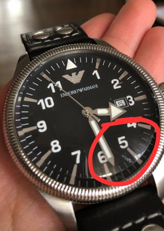 Zegarek męski analogowy czarny srebrny Emporio Armani 48mm