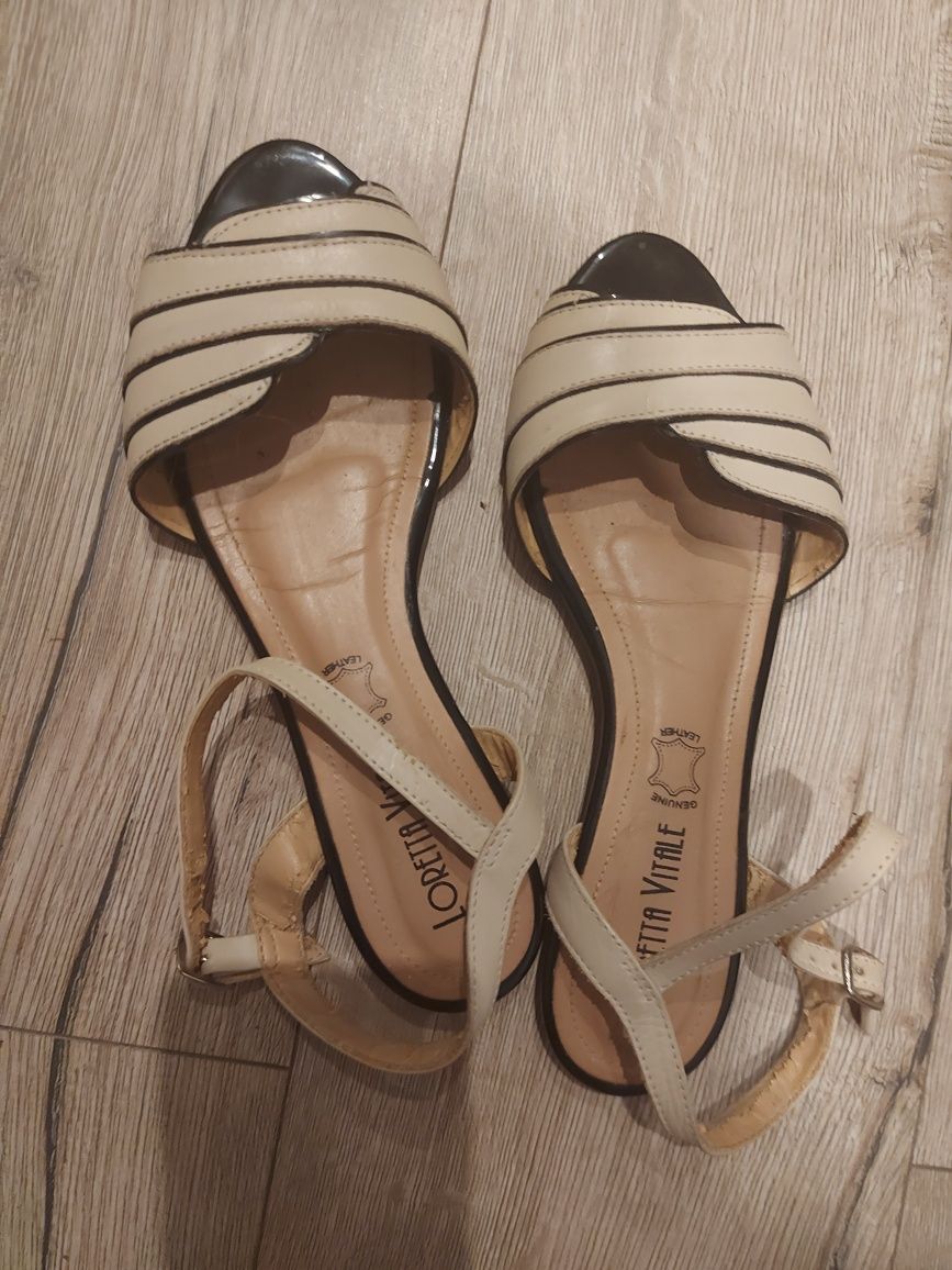 Skórzane włoskie damskie buty 38
