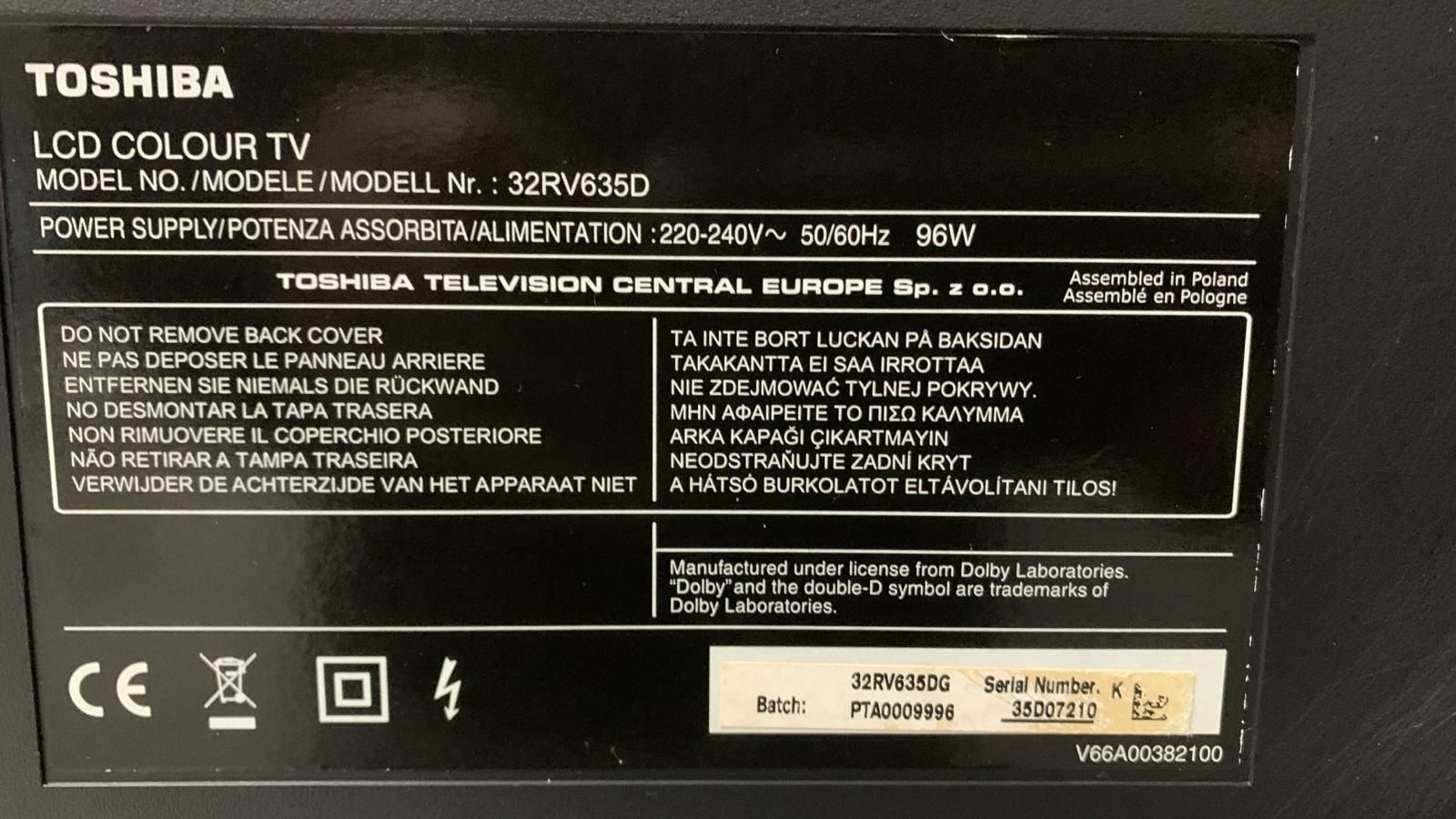 TV LCD HDMI em bom estado  Toshiba regza