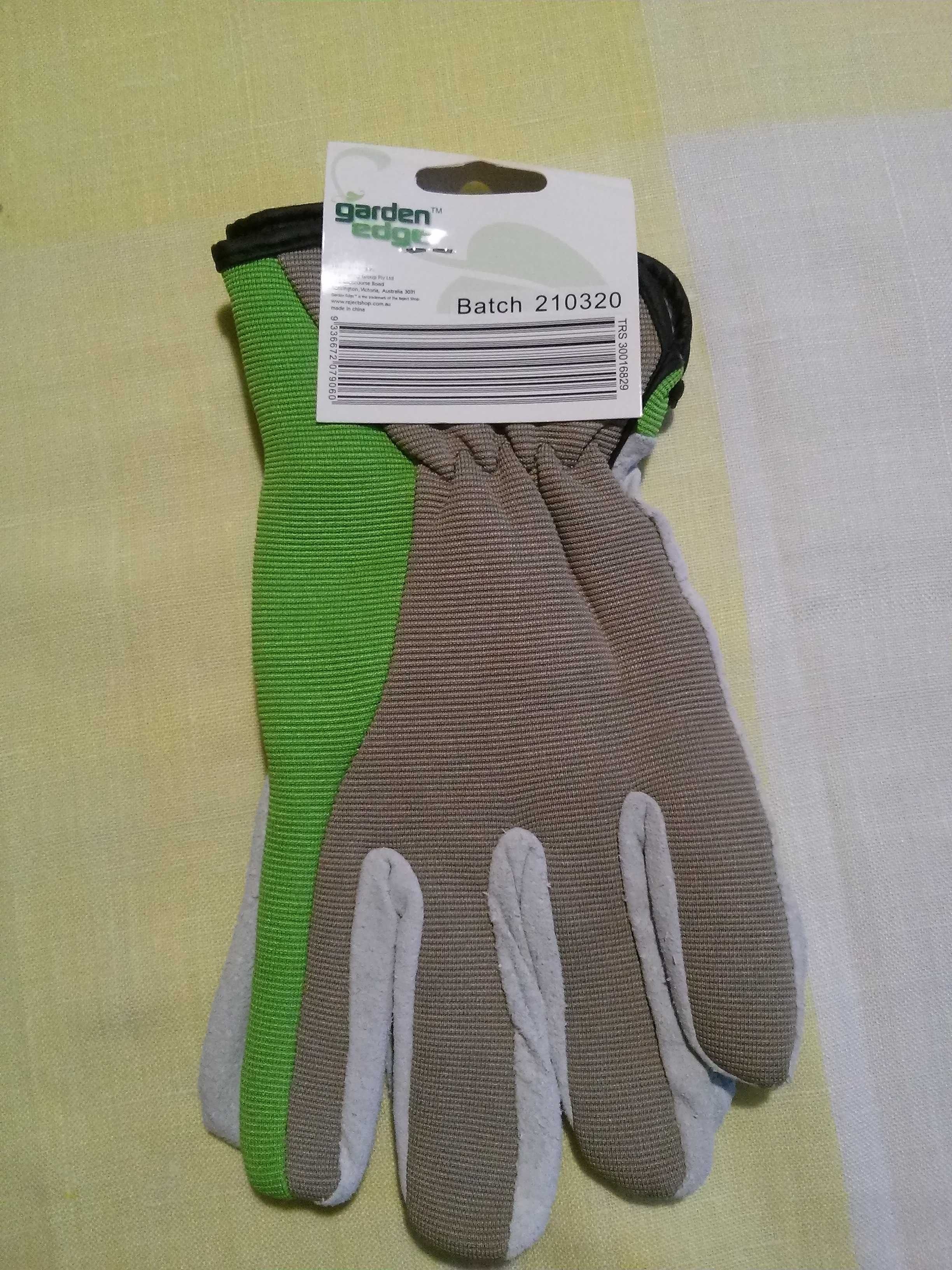 rękawiczki skórkowo - poliestrowe ogrodowo "przydomowe"