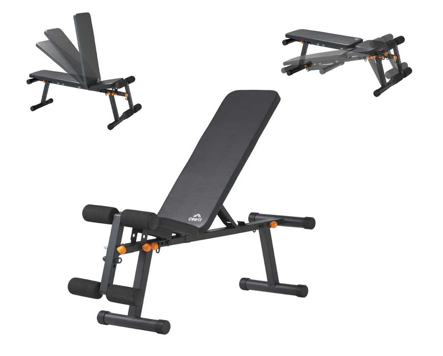 ławeczka treningowa skośna składana reg. ławka skos ujemny MOCNA 220kg