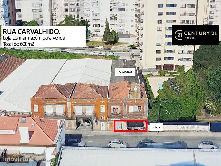 Loja com armazém na rua do Carvalhido - Porto