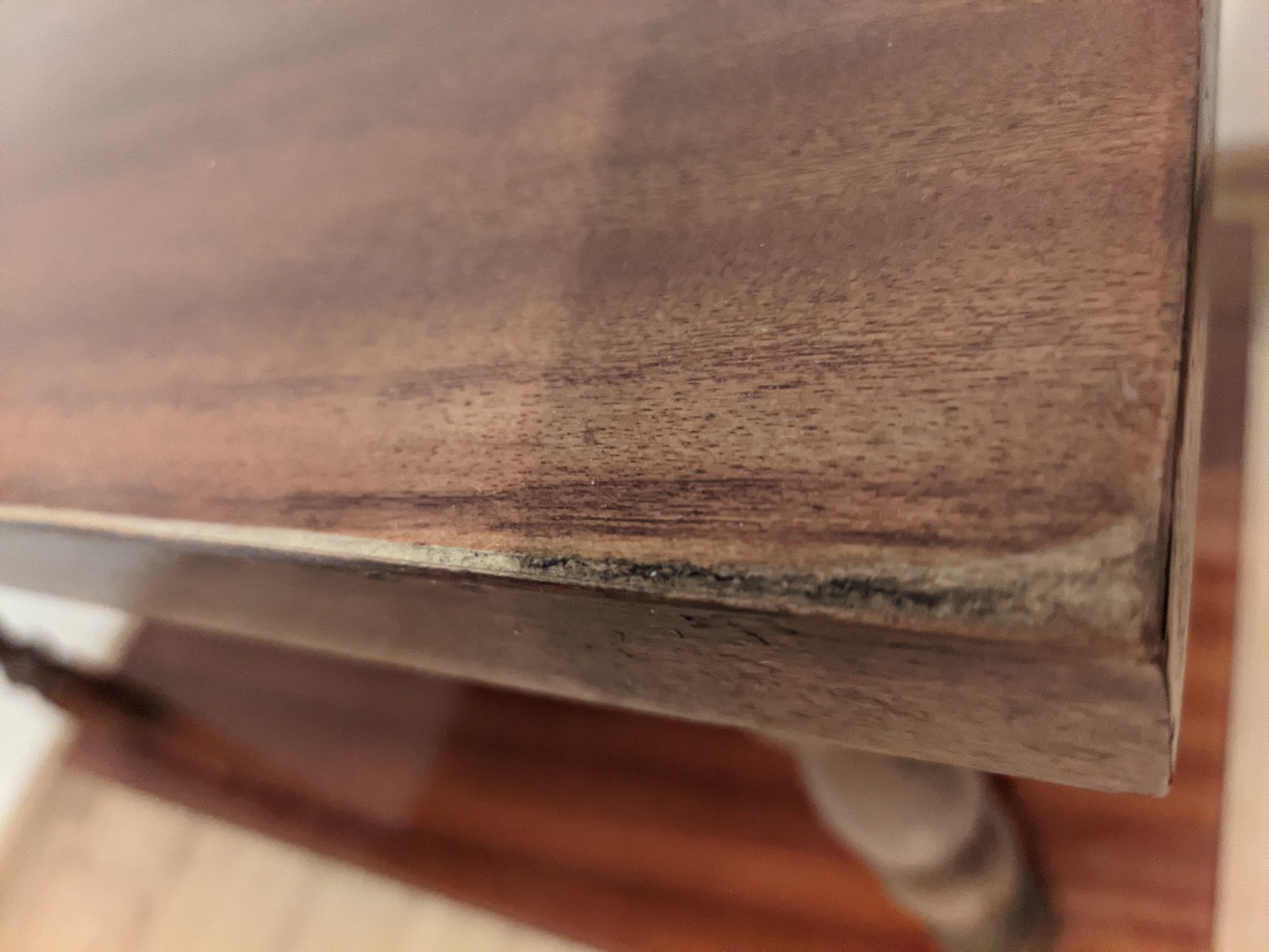 Stolik drewniany 76x47 vintage wysoki połysk prl