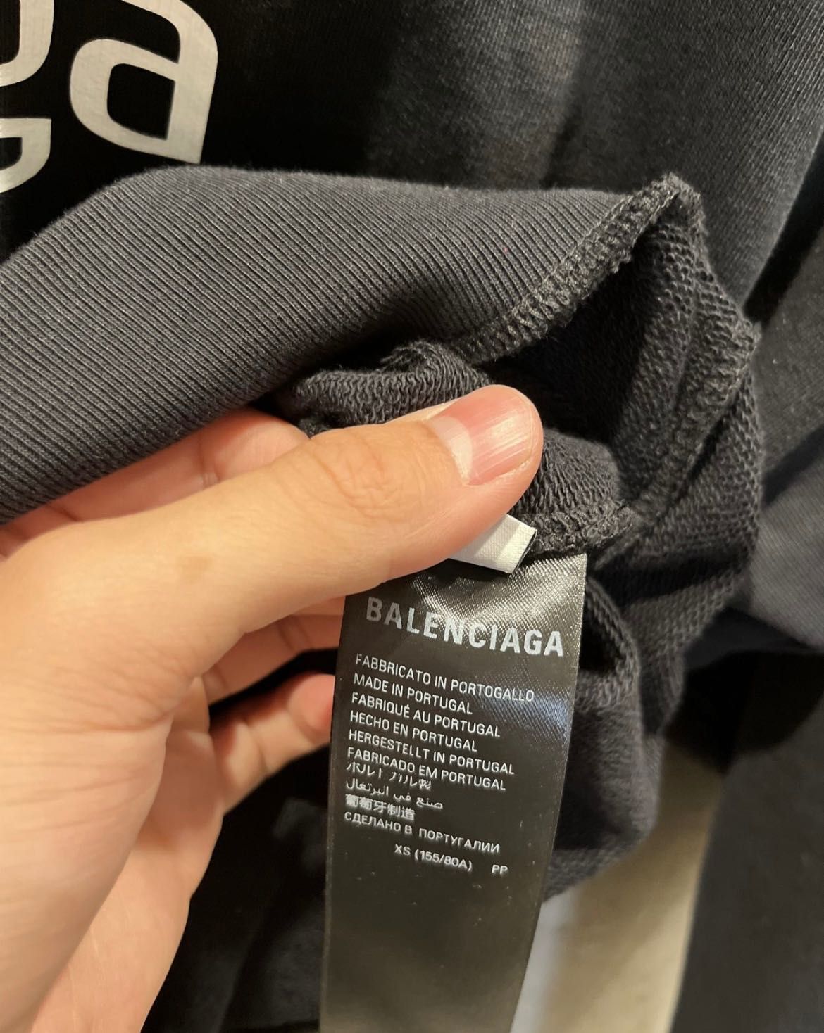 Balenciaga czarna bluza hoodie zip up XS