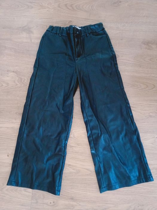 Szerokie spodnie sztuczna skóra
