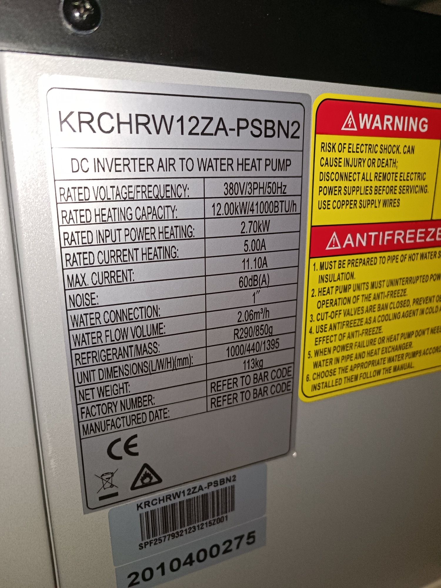 Promocja Pompa Ciepła R290 wysokotemperaturowa 75°C, 3-fazy, A+++ Wifi
