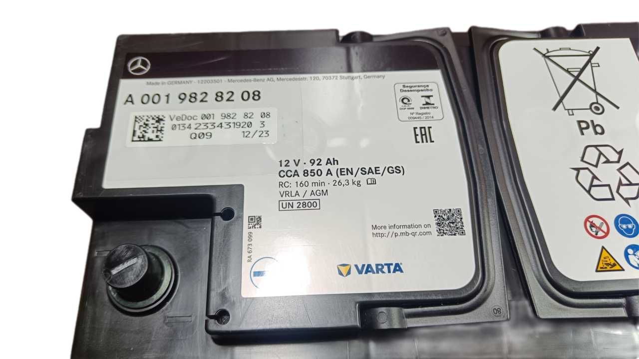 LUC - Akumulator Rozruchowy 12V - OE Mercedes 92Ah 850A AGM - VARTA