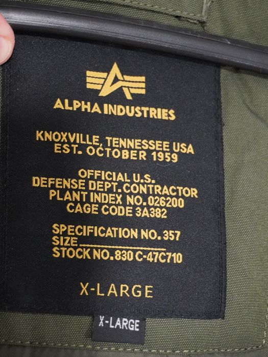 Alpha Industries N-3B (N) Extreme Cold парка мужская L/XL лимитка