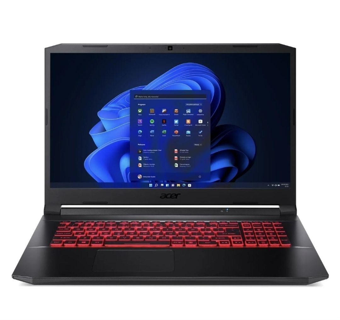 Laptop Acer Nitro 5 AN517-41-R8QC 17,3" RTX3050Ti 144Hz R5 5600H 16GB