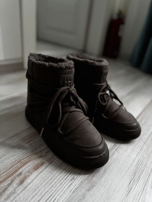 Зимові чоботи h&m шкіряні і замшеві