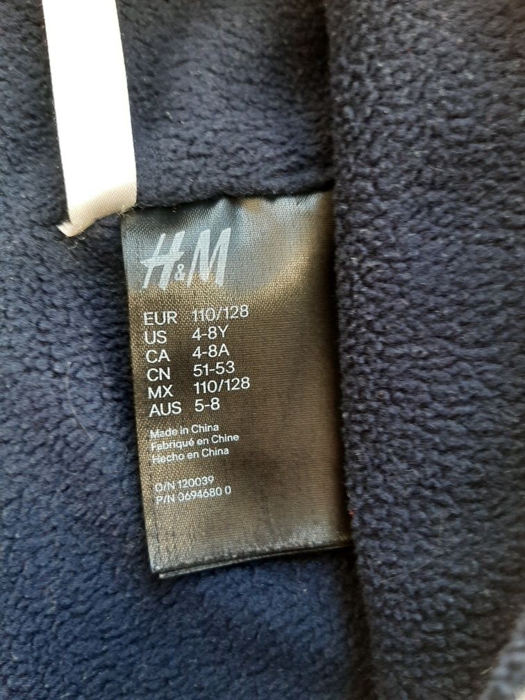 Komplet H&M zimowy 110/128 czapka+ komin+ rekawiczki