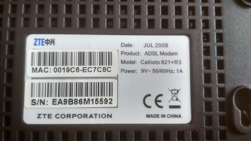 Модем ADSL Callisto 821+R3