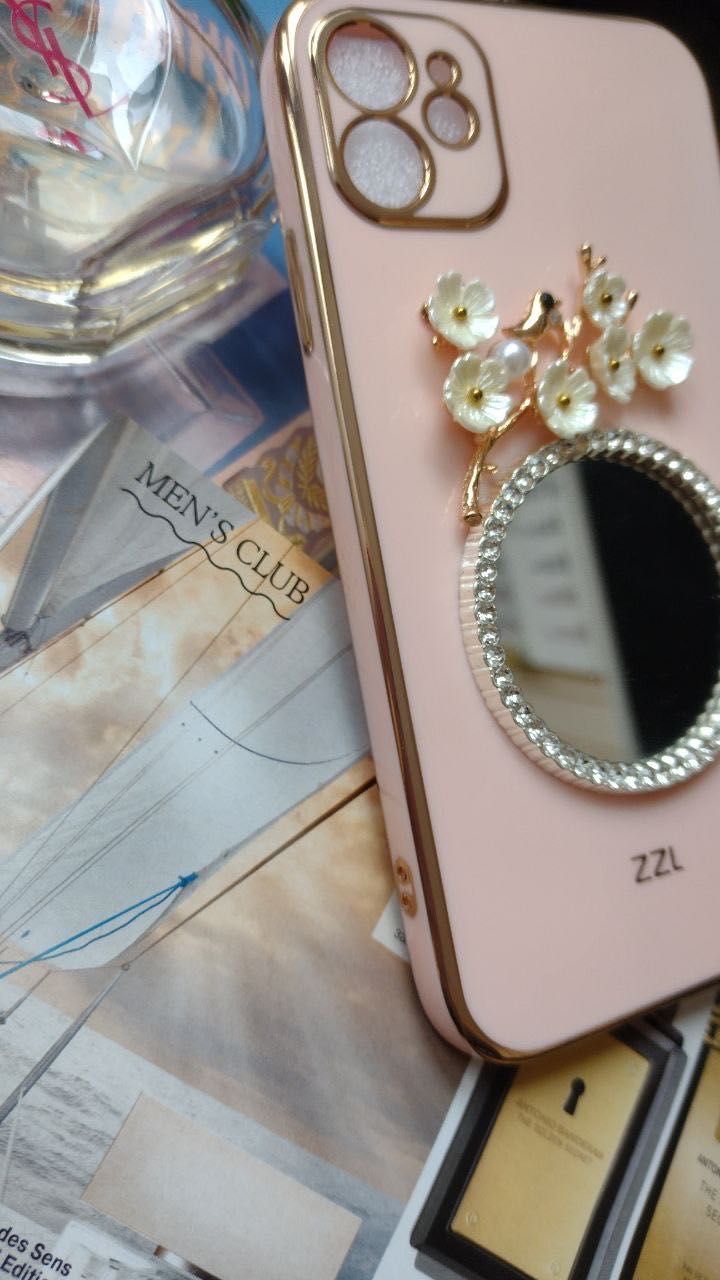 Красивый розовый чехол на Apple iPhone 11 Айфон 11 64 128GB пудра