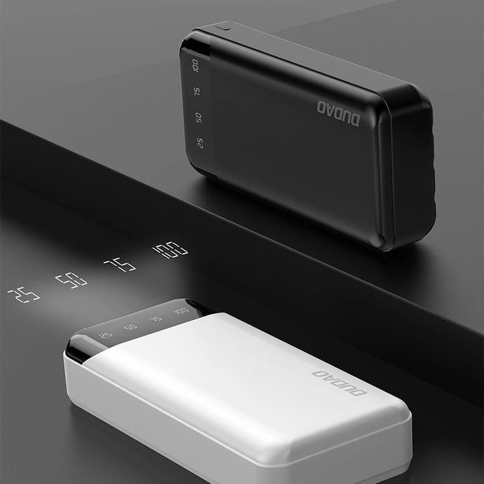 Dudao powerbank z kablami 20000mAh USB C + micro USB + Lightning