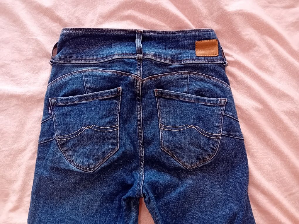 Jeans tiffosi double up slim leg cintura alta