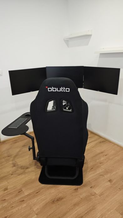 Volante Thrustmaster T-GT + Pedais T-LCM + Cockpit + Monitores 24"