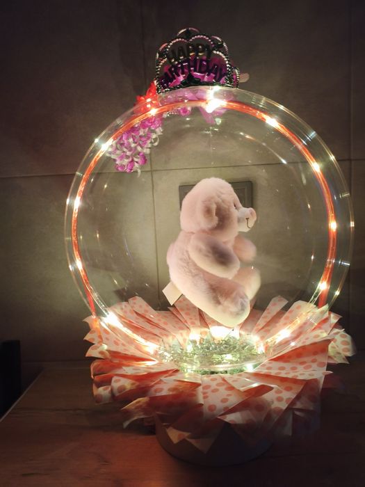 Balony z plusem , miś w Balonie na prezent