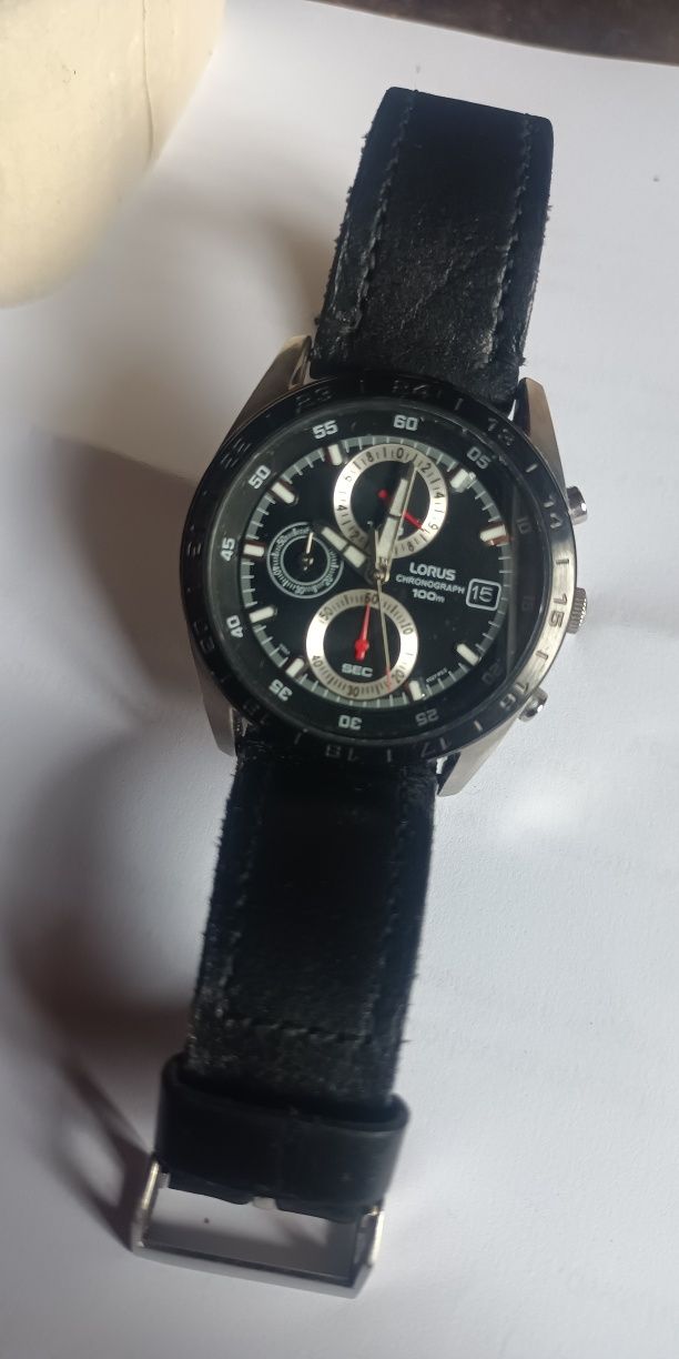 Zegarek lorus by Seiko hronograf na skórzanym pasku