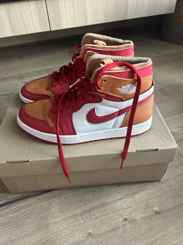 Jordan 1 High Zoom Air CMFT Fire Red Hot Curry 42.5