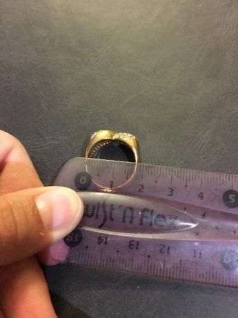 Anel banho ouro com cristais