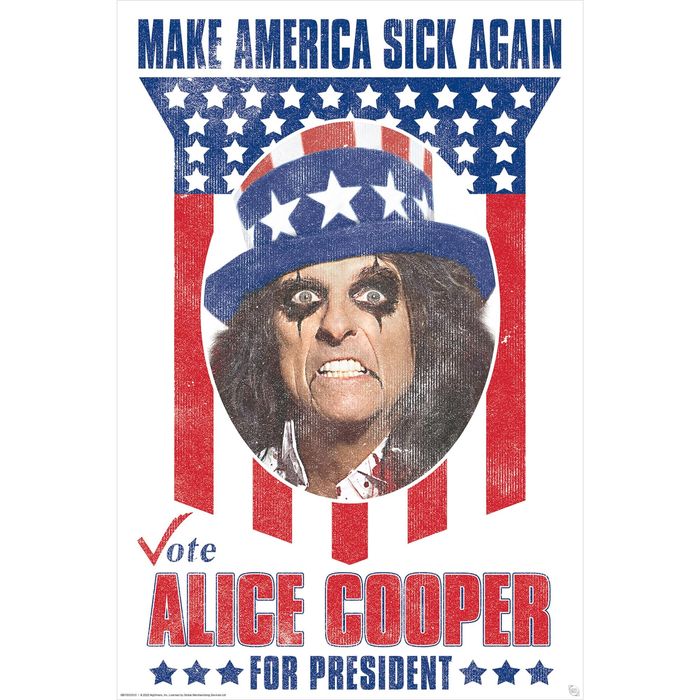Plakat Alice Cooper - make America sick again, oryginalny , nowy 60x90