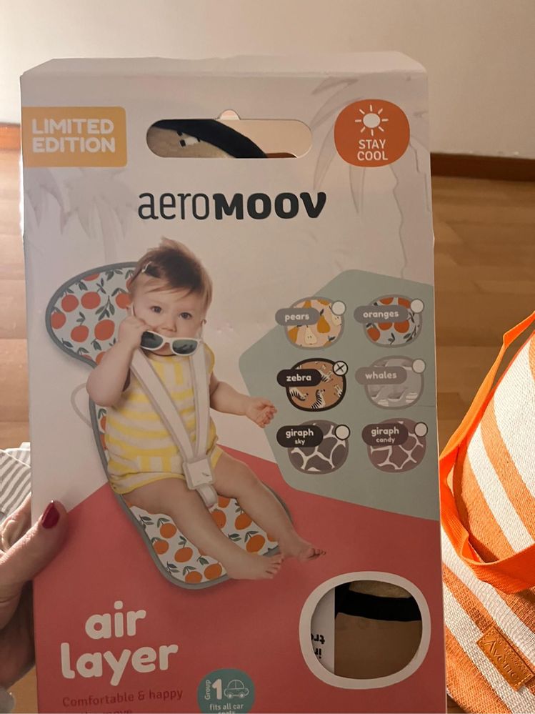 Aeromoov forra de cadeira do bebe de carro Mantem fresco