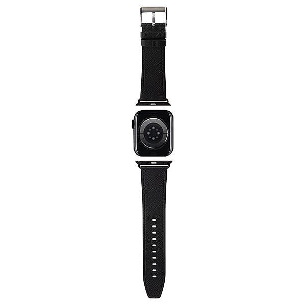 Pasek Karl Lagerfeld Saffiano Monogram na Apple Watch 38/40/41mm - cza