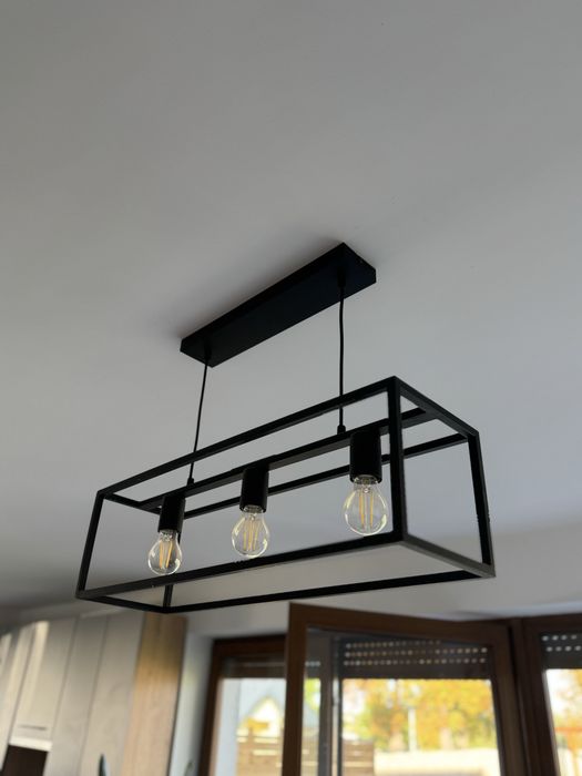 Lampa wisząca loft czarna
