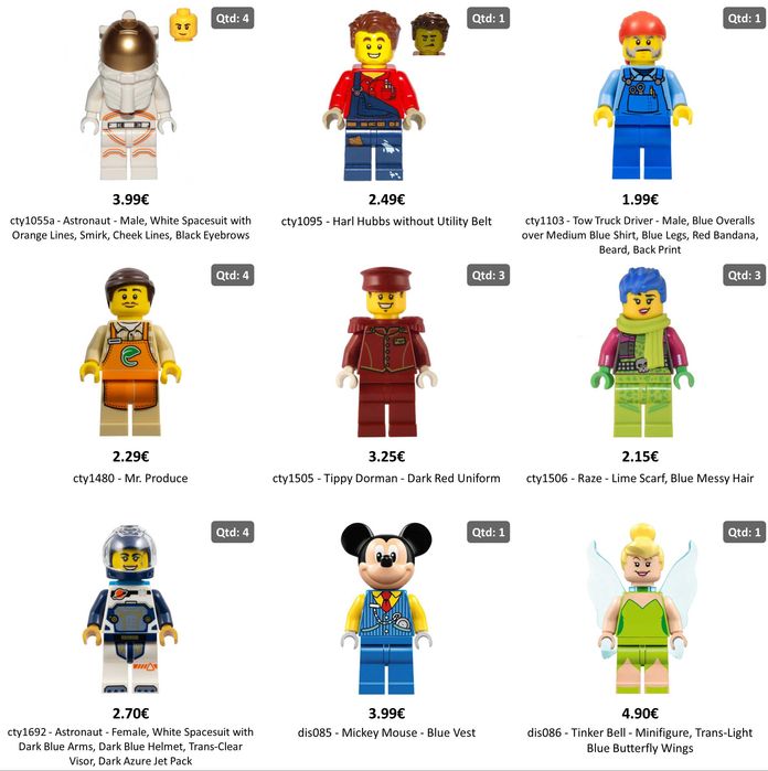 Minifiguras Lego Town, Friends, Hidden Side, DREAMZzz, Disney,Jurassic