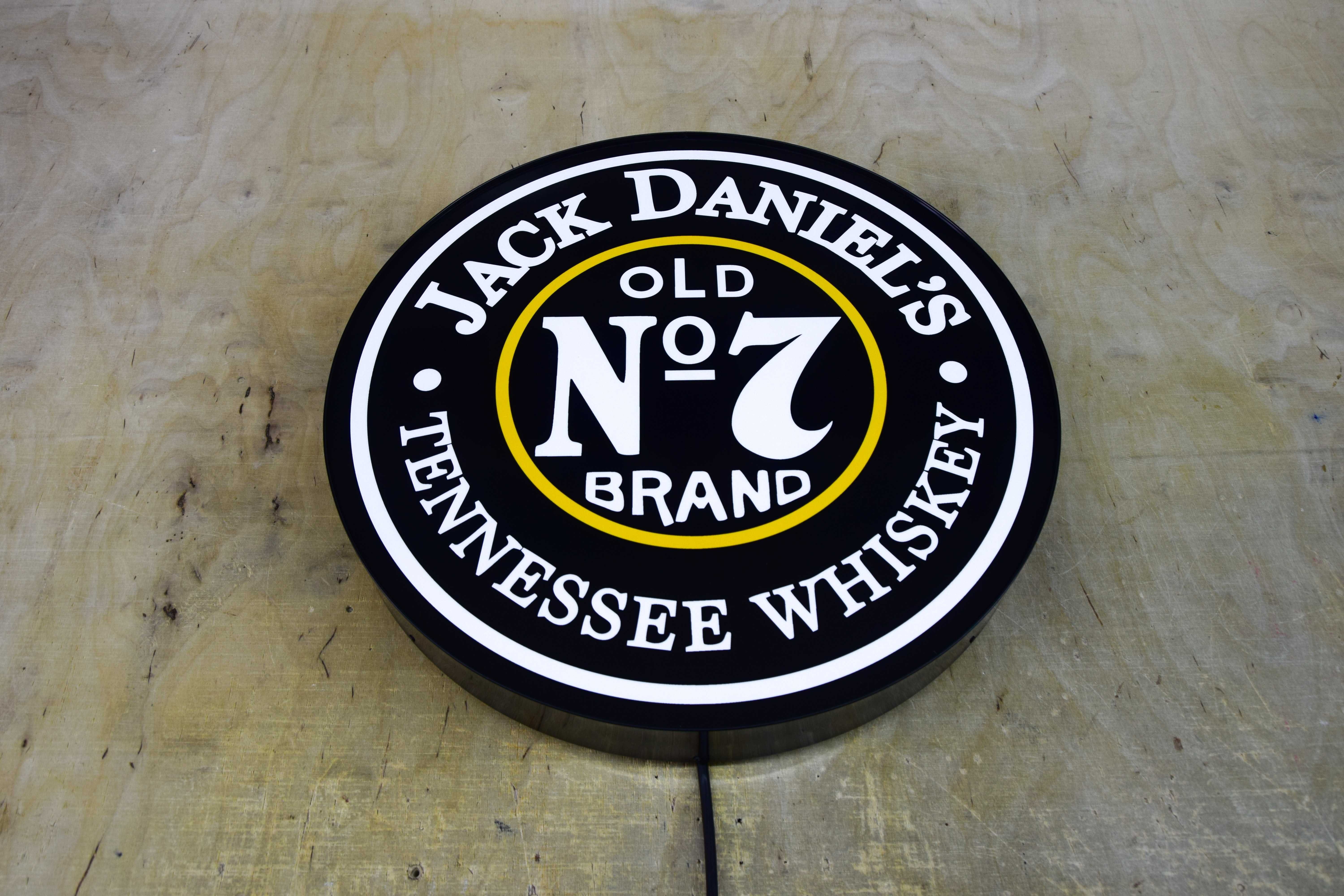 LED Neon JACK DANIELS, Reklama podświetlana, Baner 3D, Logo świecące