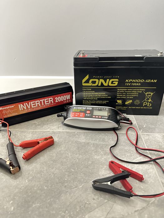 Інвертор 2000W + АКБ Long 100Ah + нова зарядка (комплект)