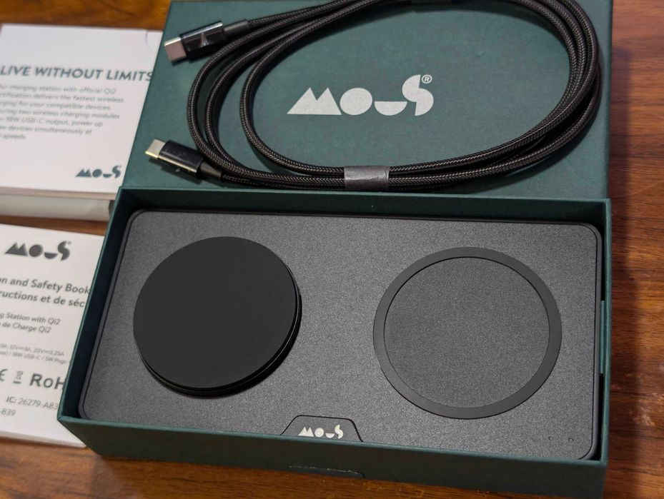 Беспроводная Qi2 зарядка Mous (2 in 1)