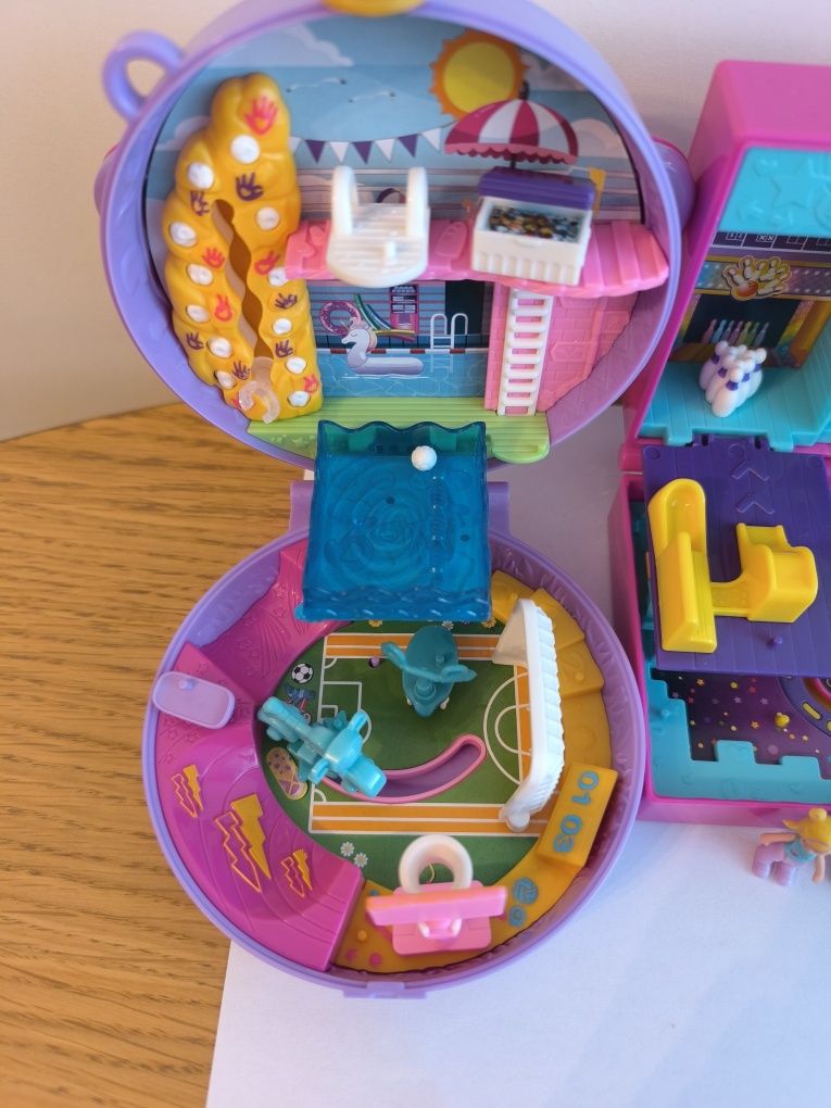 Wieczór gier, zestaw piłkarski, słoneczna plaża Polly Pocket