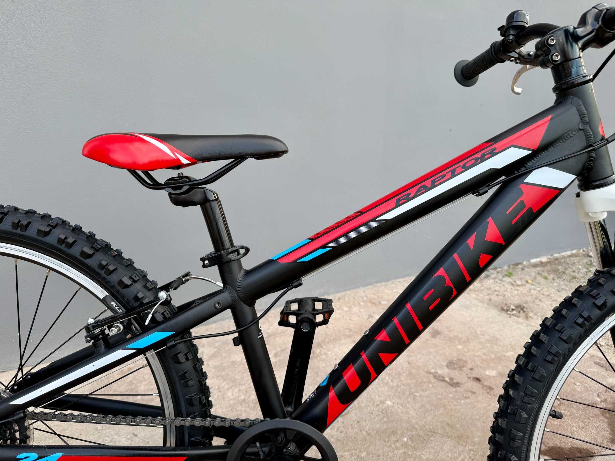 Rower Unibike Raptor 24|Rama Alu|Shimano|Kenda|1x8|Skok Widelca 50mm|