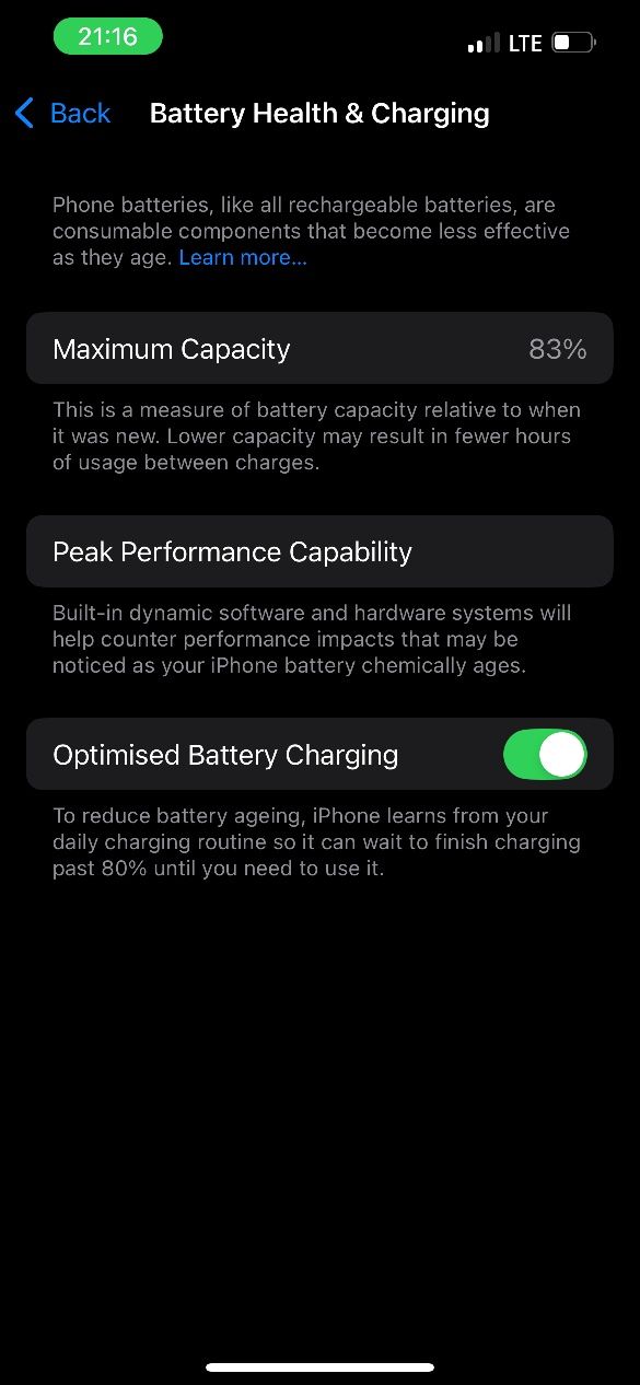 Apple iPhone 13 Midnight 128 Gb, akumulator 83%