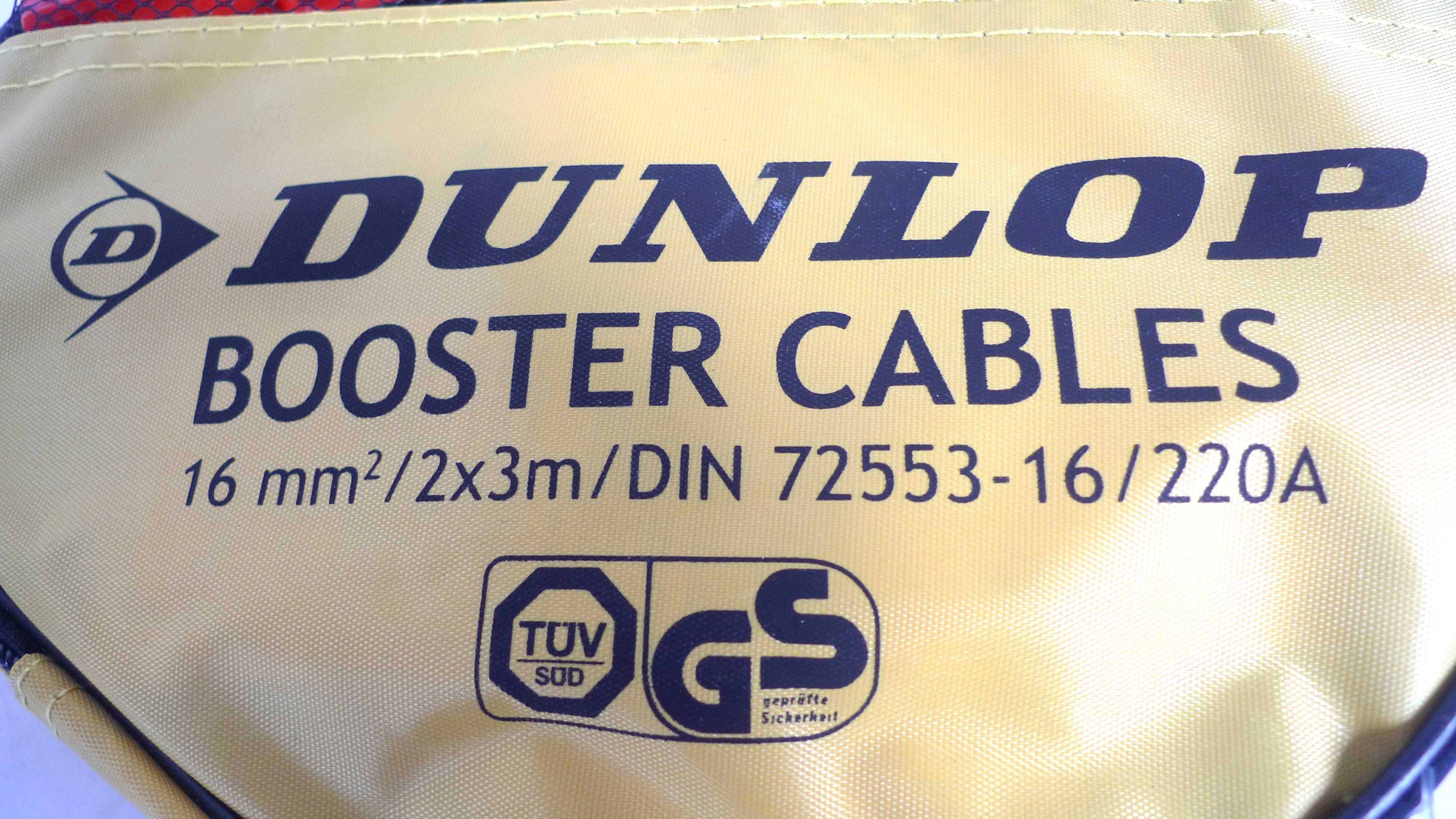 Przewody kable rozruchowe Dunlop 2x3m 220A izolowane zaciski