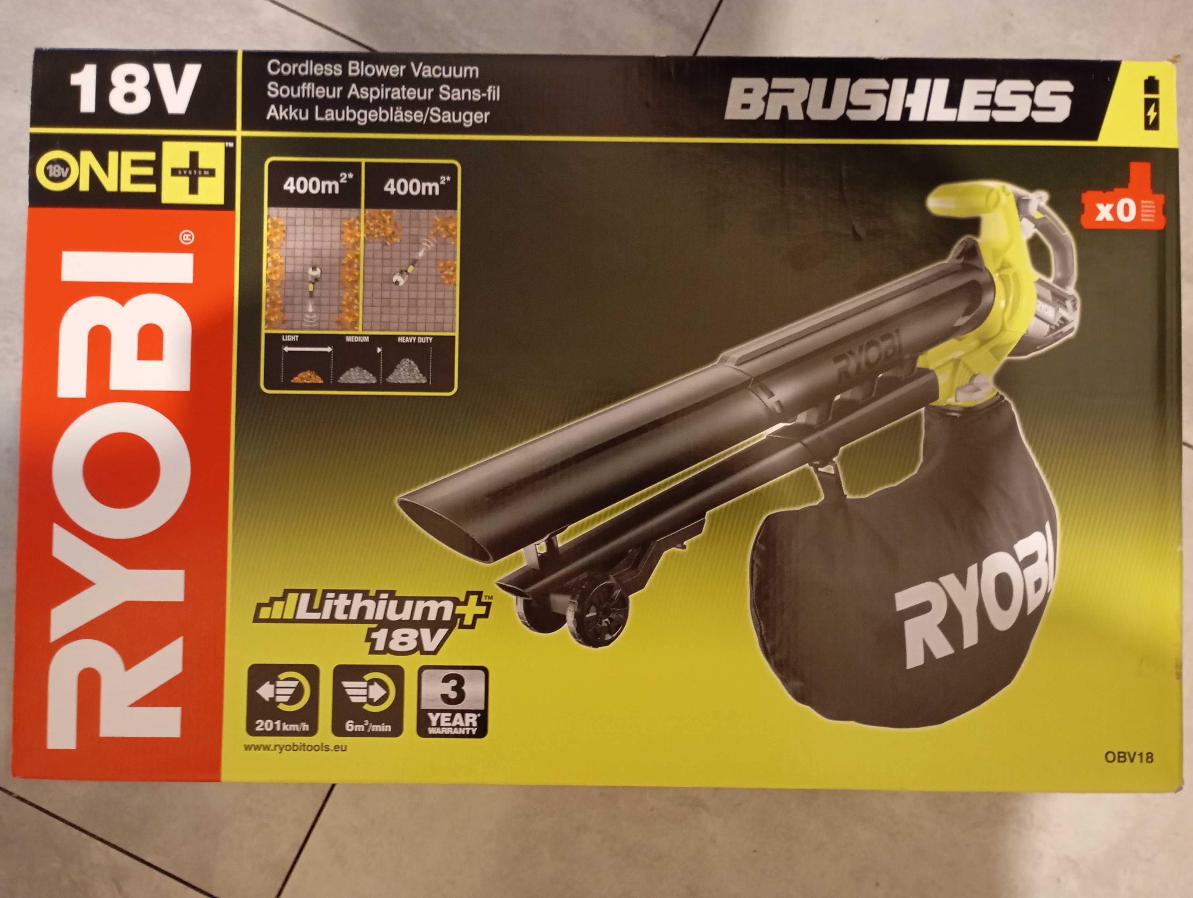 Nowa-Odkurzacz/Dmuchawa Akumulatorowa RYOBI  ONE+ 18V /Gwarancji