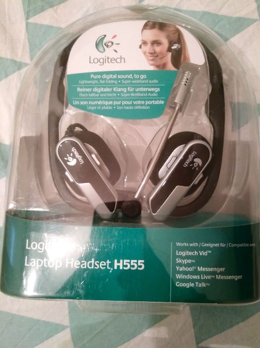 Logitech Laptop Headset H555_nowe słuchawki przewodowe