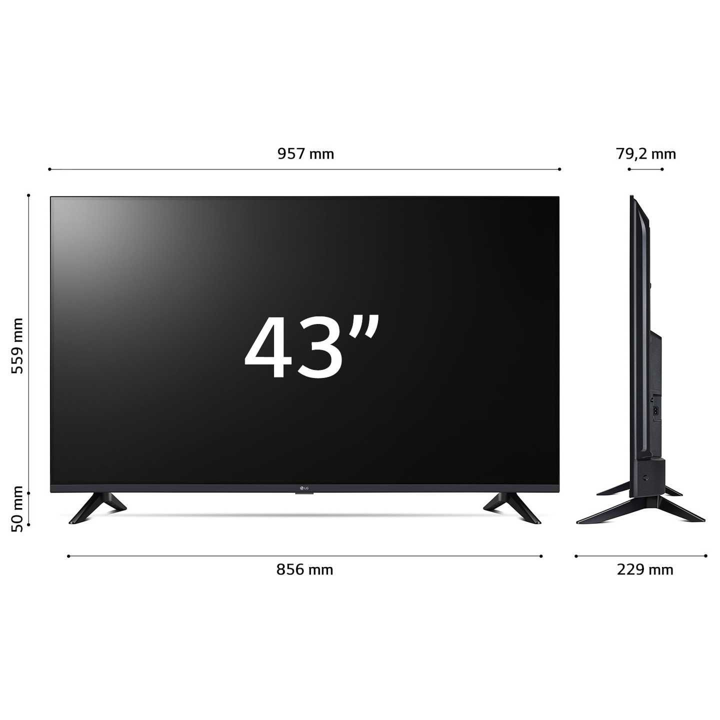 Телевизор 43 дюйма LG 43UR73006LA (4К Smart TV T2/S2 Bluetooth)