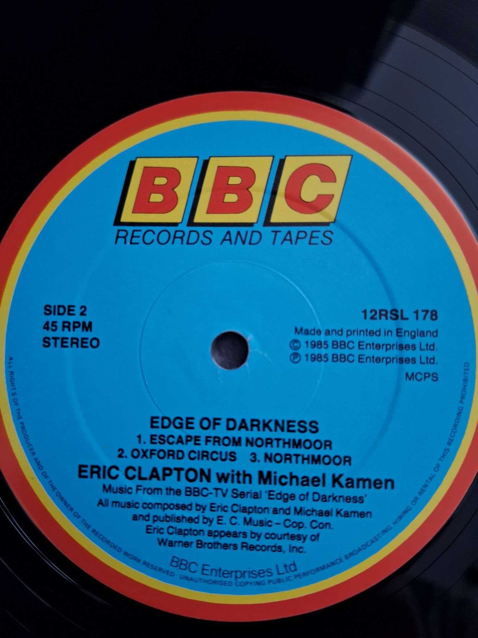 Eric Clapton with Michael Kamen - Edge Of Darkness winyl UK 1985 VG