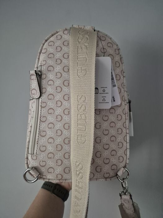 Plecak plecaczek na jedno ramię torebka crossbody bag Guess logo premi